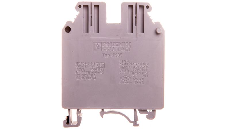 Złączka szynowa 2-przewodowa 0,75-50mm2 szara UK 35 3008012-74265