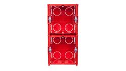 Puszka pojedyncza - ściany murowane 71x71x43mm czerwony 080141-75602