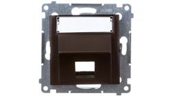 Simon 54 Pokrywa gniazda teleinformatycznego pojedynczego na Keystone brąz mat DKP1S.01/46-34474
