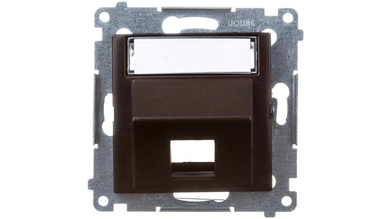 Simon 54 Pokrywa gniazda teleinformatycznego pojedynczego na Keystone brąz mat DKP1S.01/46-34474