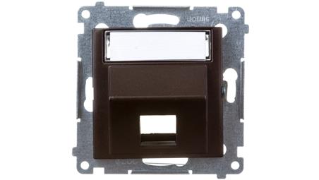 Simon 54 Pokrywa gniazda teleinformatycznego pojedynczego na Keystone brąz mat DKP1S.01/46-34474