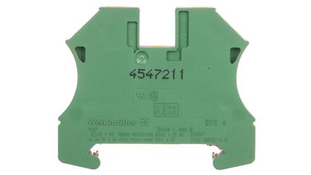 Złączka szynowa ochronna 4mm2 żółto-zielona WPE 4 1010100000-80572