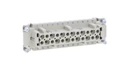 Złącze śrubowe (wkład) (0,75-2,5 mm2) 24+PE żeńskie 500V 16A Han E 09330242701-30203