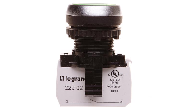 Przycisk sterowniczy 22mm zielony 1R z samopowrotem 023702-3334