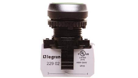 Przycisk sterowniczy 22mm zielony 1R z samopowrotem 023702-3334