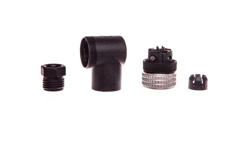 Złącze wtykowe M12 4-pinowe żeńskie kątowe XZCC12FCM40B-21245