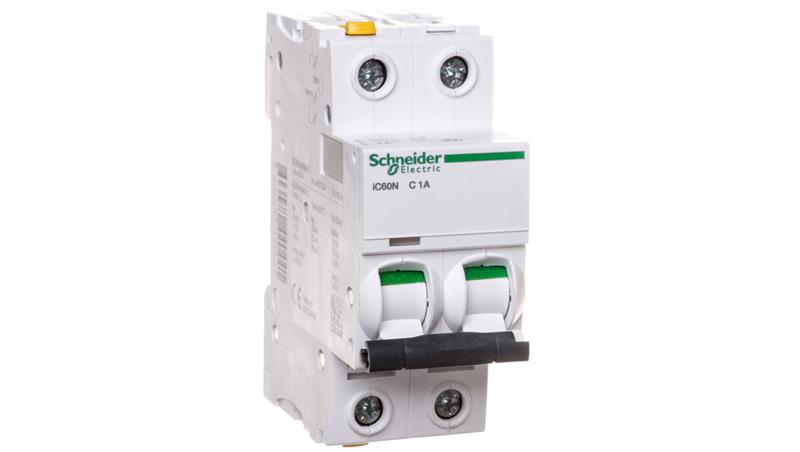 Wyłącznik nadprądowy 2P C 1A 6kA AC iC60N-C1-2 A9F04201-16628