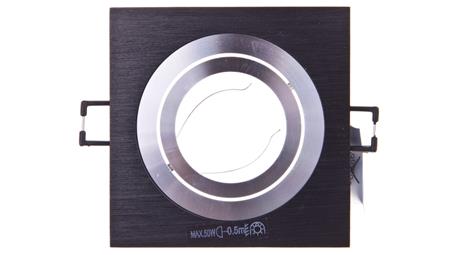 Oprawa punktowa 1x50W GX5,3 IIIkl. 12V IP20 SEIDY CT-DTL50-B kwadratowa czarna 18289-63017