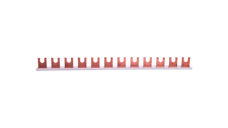 Szyna łączniowa widełkowa 1P 100A 16mm2 (12mod.) IZ16/1F/12/L zagięta 002921060-26664 Szyna łączniowa widełkowa 1P 100A 16mm2 (12mod.) IZ16/1F/12/L zagięta 002921060-26664