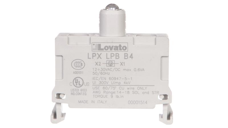 Oprawka z LED czerwona 12-30V AC/DC LPXLPBB4-21394