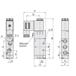 Elektrozawór Flowmatik 5/2 1/8 powrót sprężyną