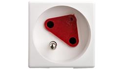 Simon Connect Gniazdo K45 pojedyncze DATA z/u 16A IP20 z kluczem uprawniającym, szybkozłącza, czysta biel KS22/9-45044