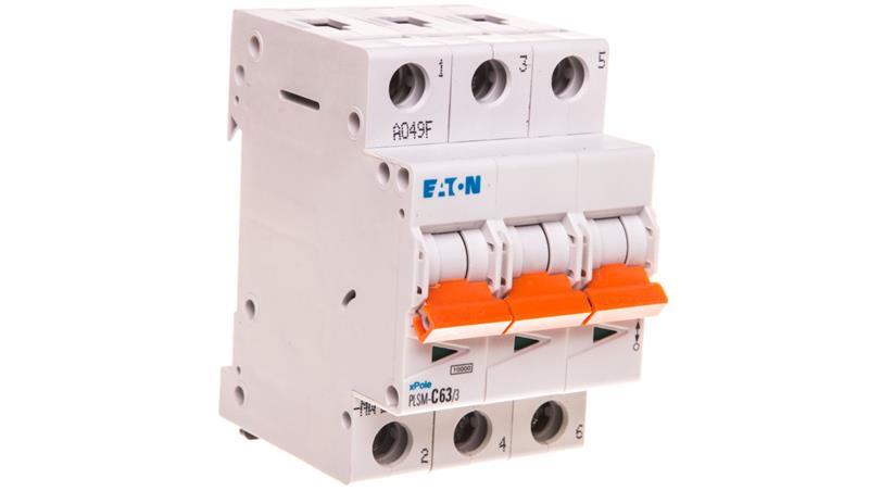 Wyłącznik nadprądowy 3P C 63A 10kA AC PLSM-C63/3-MW 242480-16744