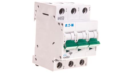 Wyłącznik nadprądowy 3P C 6A 10kA AC PLSM-C6/3-MW 242468-16791