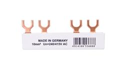 Szyna łączeniowa 2P 63A 10mm2 widełkowa EVG-2PHAS/4MODUL/HI 219573-26572