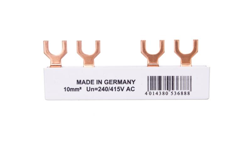 Szyna łączeniowa 2P 63A 10mm2 widełkowa EVG-2PHAS/4MODUL/HI 219573-26572