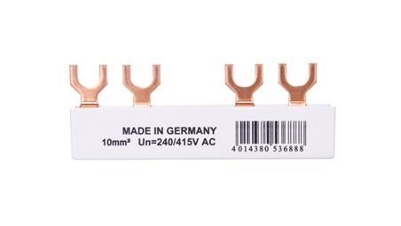 Szyna łączeniowa 2P 63A 10mm2 widełkowa EVG-2PHAS/4MODUL/HI 219573-26572