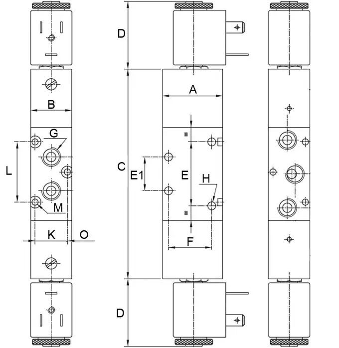 Elektrozawór 5/2 G1/2 bistabilny 524 EE