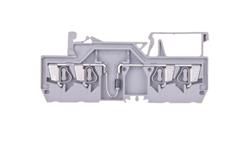 Złączka szynowa 4-przewodowa z diodą 1N4007 2,5mm2 szara 280-815/281-410-74309