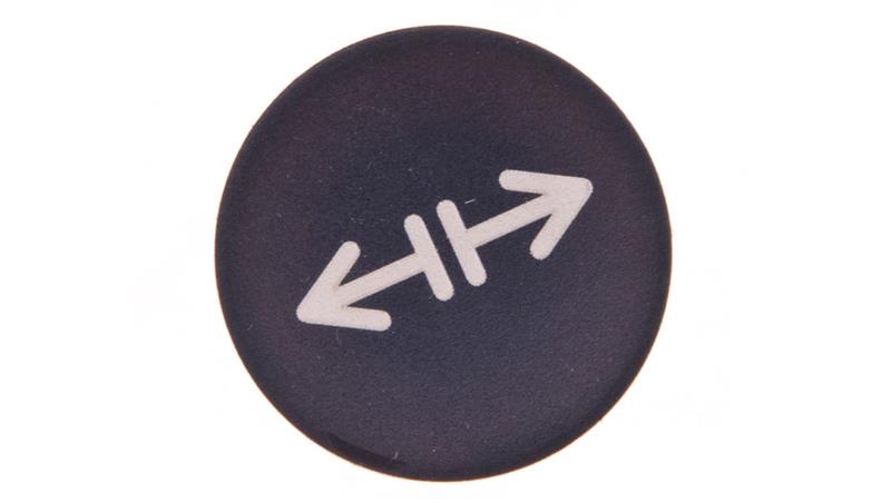 Soczewka przycisku 22mm płaska czarna z symbolem LUZOWANIE M22-XD-S-X13 218179-22120