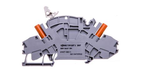Złączka rozłączalno-pomiarowa 2-przewodowa 10mm2 do przekładników napięciowych szara 2007-8811-77550