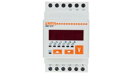Woltomierz trójfazowy cyfrowy modułowy 15-660V DMK70R1-8138