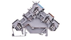 Złączka szynowa 4-przewodowa do czujników 2,5mm2 szara 280-553-74218