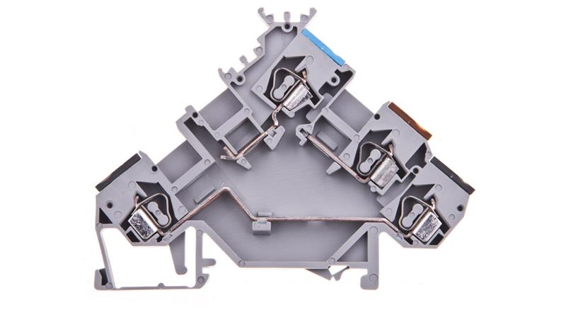 Złączka szynowa 4-przewodowa do czujników 2,5mm2 szara 280-553-74218