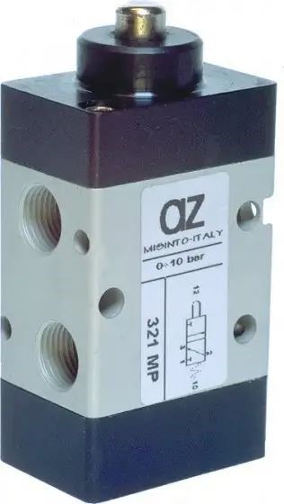 Zawór mechaniczny 3/2 NC G1/8 powrót sprężyną 321 MP Zawór mechaniczny 3/2 NC G1/8 powrót sprężyną 321 MP
