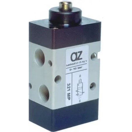 Zawór mechaniczny 3/2 NC G1/8 powrót sprężyną 321 MP