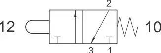 Zawór mechaniczny 3/2 NC G1/8 powrót sprężyną 321 MP Zawór mechaniczny 3/2 NC G1/8 powrót sprężyną 321 MP