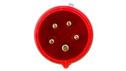 Wtyczka przenośna 16A 5P 400V czerwona IP44 TURBO SHARK 015-6TT-29090