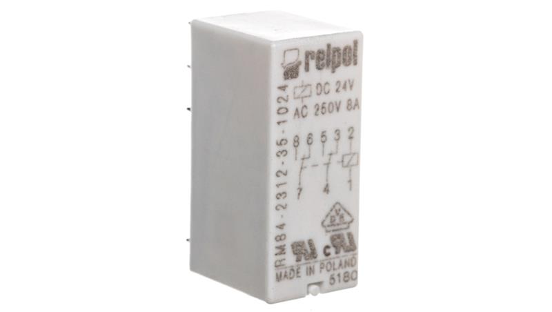 Przekaźnik miniaturowy 2P 8A 24V DC PCB AgNi/Au RM84-2312-35-1024 600388-14503