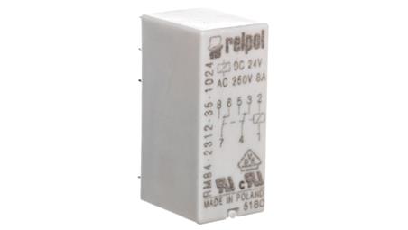 Przekaźnik miniaturowy 2P 8A 24V DC PCB AgNi/Au RM84-2312-35-1024 600388-14503