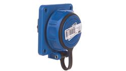 Gniazdo tablicowe 10/16A 2P+Z 230V /75x75/ niebieskie IP68 NAUTILUS 20341-8b-31779