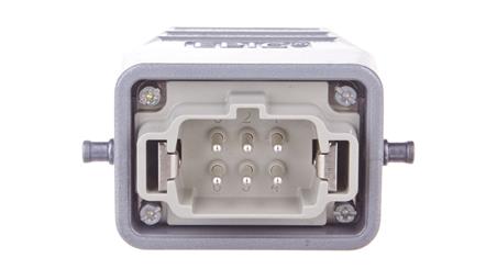 Zestaw kompletny 6+PE stykowy męski /obudowa wtyczki + wkład/ KIT H-BE 6 SS TG M20 75009635-32856