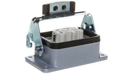 Zestaw kompletny 6+PE stykowy żeński /obudowa wtyczki + wkład/ KIT H-BE 6 BS AG 75009637-32858