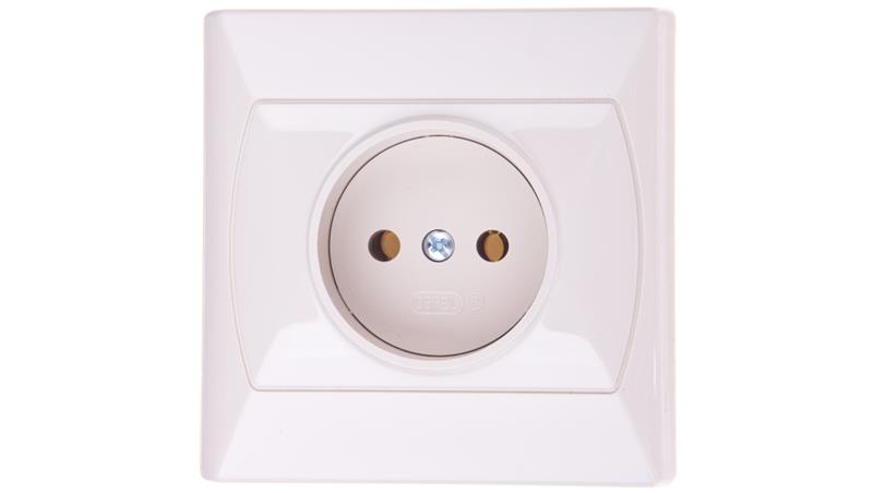 AKCENT Gniazdo pojedyncze b/u beżowe GP-1A/01-43364