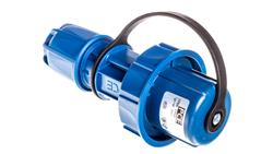 Wtyczka przenośna 16A 2P+Z UNI-SCHUKO 230V IP68 niebieska NAUTILUS 20051-b-29086