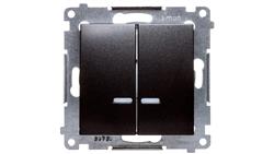 Simon 54 Łącznik świecznikowy z podświetleniem antracyt DW5ABL.01/48-33229