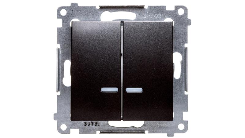 Simon 54 Łącznik świecznikowy z podświetleniem antracyt DW5ABL.01/48-33229