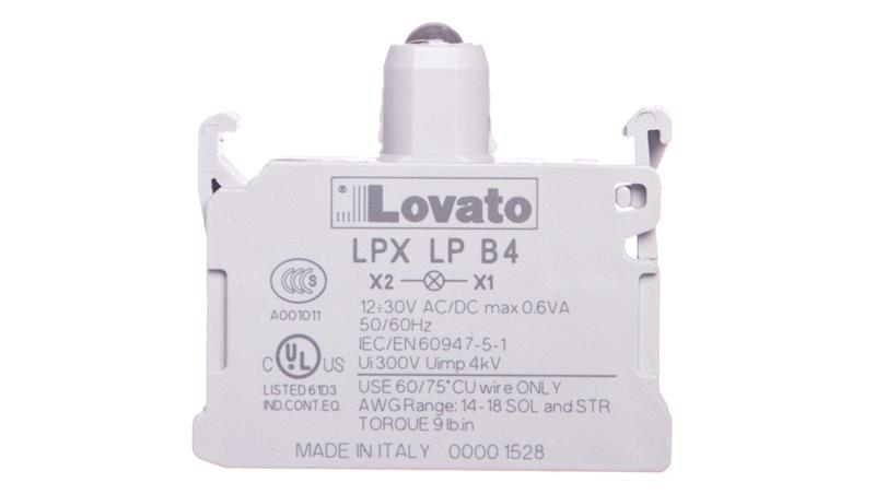 Oprawka z LED czerwona 12-30V AC/DC LPXLPB4-21357