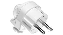 Wtyczka kątowa SCHUKO z/u 16A IP20 biała AWA-WN 51.55-28960