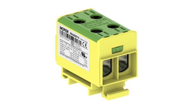 Złączka OTL50-2 kolor żółto-zielony 2xAl/Cu 1,5-50mm2 1000V AC / 1500V DC Zacisk uniwersalny MAA2050Y10-64706