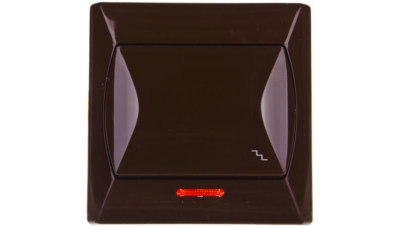 AKCENT Łącznik schodowy z podświetleniem brązowy ŁP-3AS/24-39919