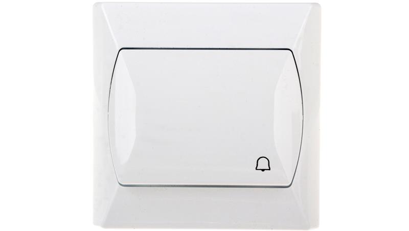 AKCENT Przycisk /dzwonek/ biały ŁP-6A/00-29413