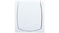 MADERA Gniazdo hermetyczne pojedyncze z/u IP44 klapka biała GNH-1NZ/00/w-40715