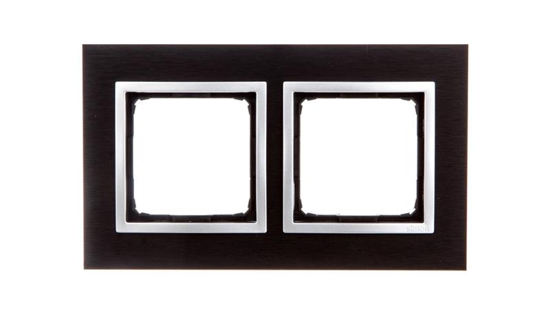 Simon 54 Nature Ramka podwójna metal INOX YIN DRN2/78-36750