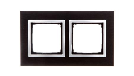 Simon 54 Nature Ramka podwójna metal INOX YIN DRN2/78-36750