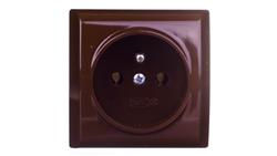 BIS Gniazdo pojedyncze z/u brązowe GN-1BZ/24-43000
